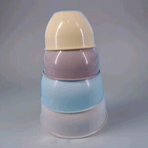 Ikea  Nesting Bowls Mixing Plastic  Neutral Colors Set Of 4 No Lids